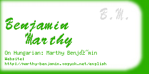 benjamin marthy business card